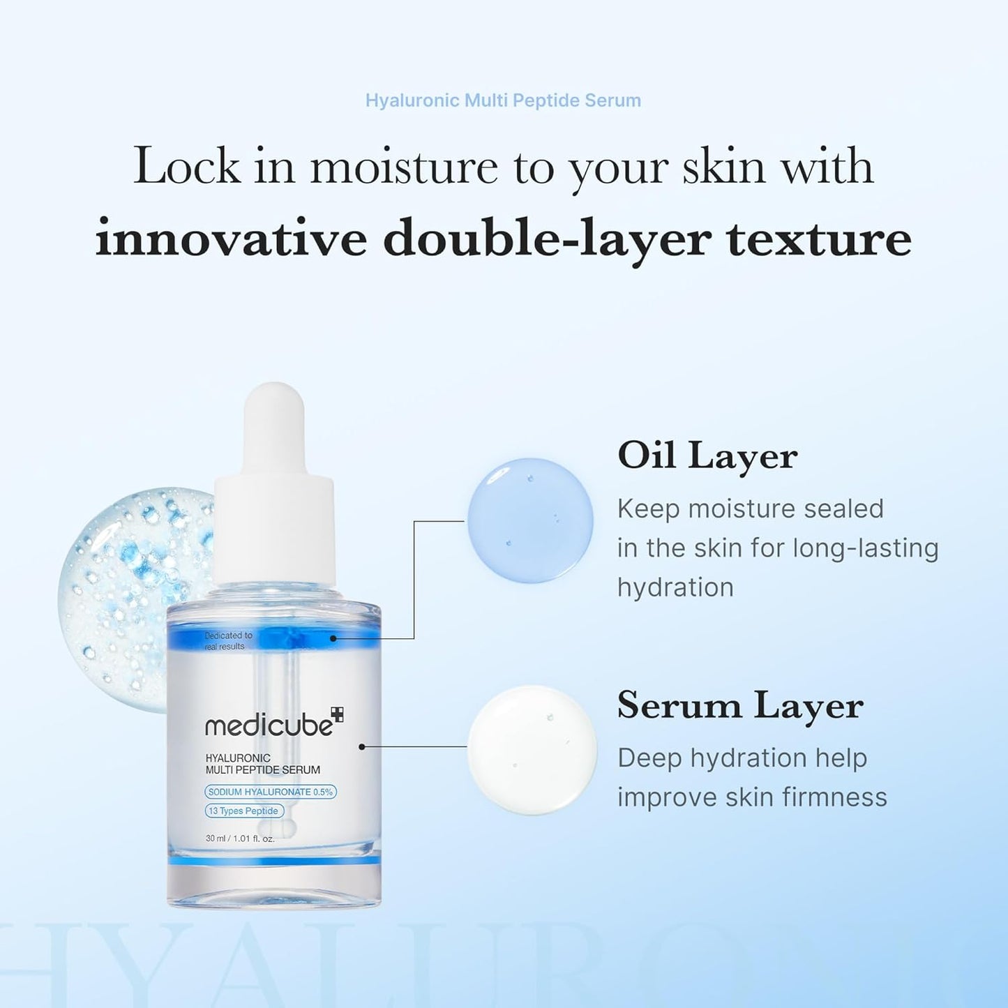 medicube Hyaluronic Multi-Peptide PDRN Serum — Lightweight Hydrating Serum for a Plump, Radiant Glow