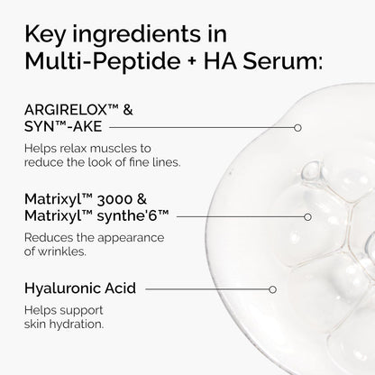 The Ordinary Multi-Peptide + Hyaluronic Acid Serum — Anti-Aging Treatment for Firmness & Elasticity, 1 fl oz