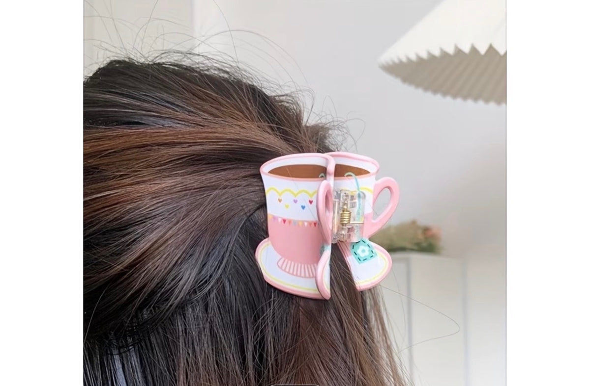 Tea Cup Hair Clips