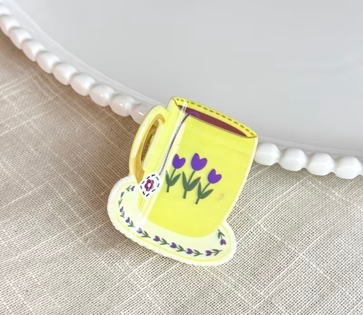 Tea Cup Hair Clips