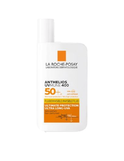 La Roche-Posay Anthelios UVMune 400 Invisible Fluid SPF50+ Sunscreen — Fragrance-Free, 50ml (1.69 fl oz)